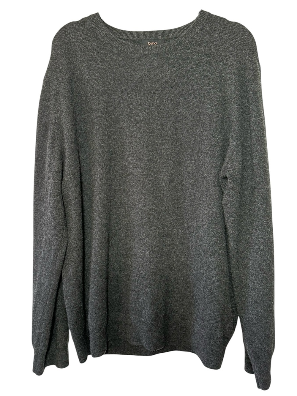 Quince Men’s Charcoal Gray 100% Mongolian Cashmere Crew Neck Sweater- Size XL